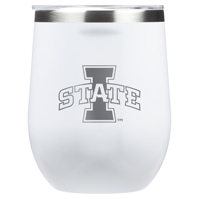 Corkcicle Stemless Wine Glass with Iowa State Cyclones Primary Logo