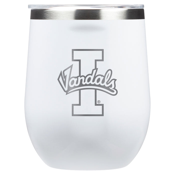 Corkcicle Stemless Wine Glass with Idaho Vandals Primary Logo