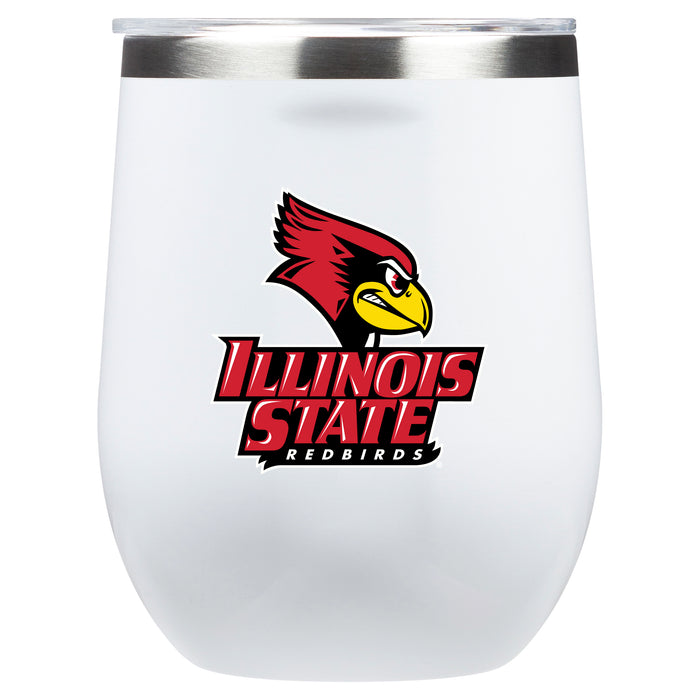 Corkcicle Stemless Wine Glass with Illinois State Redbirds Secondary Logo