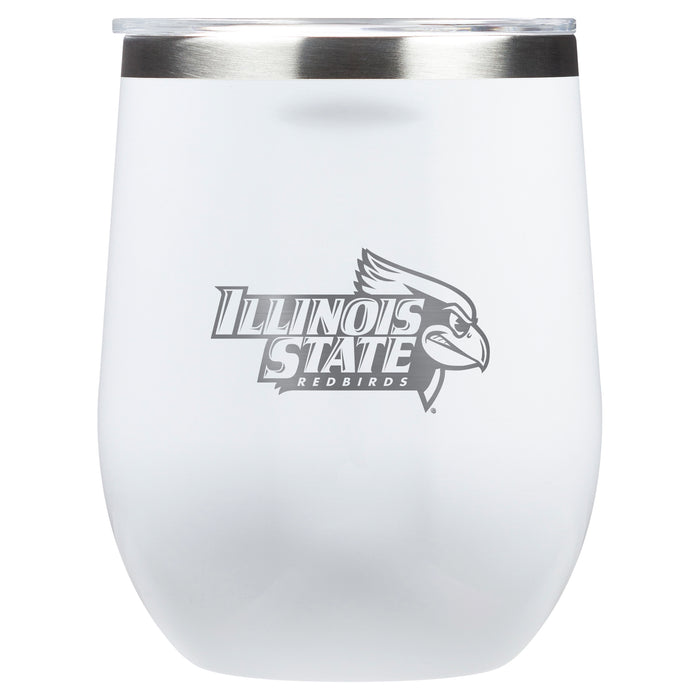 Corkcicle Stemless Wine Glass with Illinois State Redbirds Primary Logo
