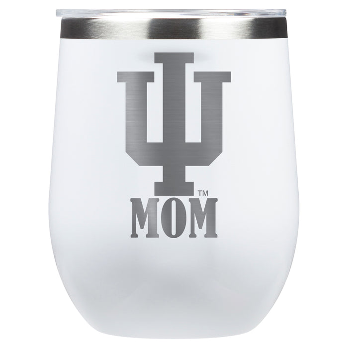Corkcicle Stemless Wine Glass with Indiana Hoosiers Mom Primary Logo