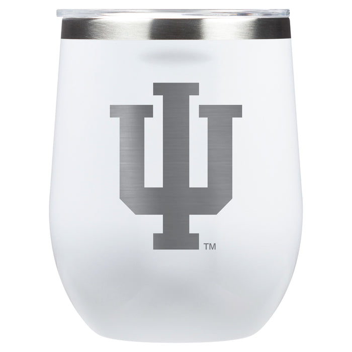 Corkcicle Stemless Wine Glass with Indiana Hoosiers Primary Logo