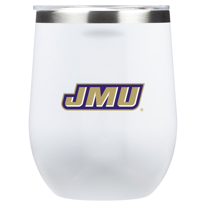 Corkcicle Stemless Wine Glass with James Madison Dukes Primary Logo