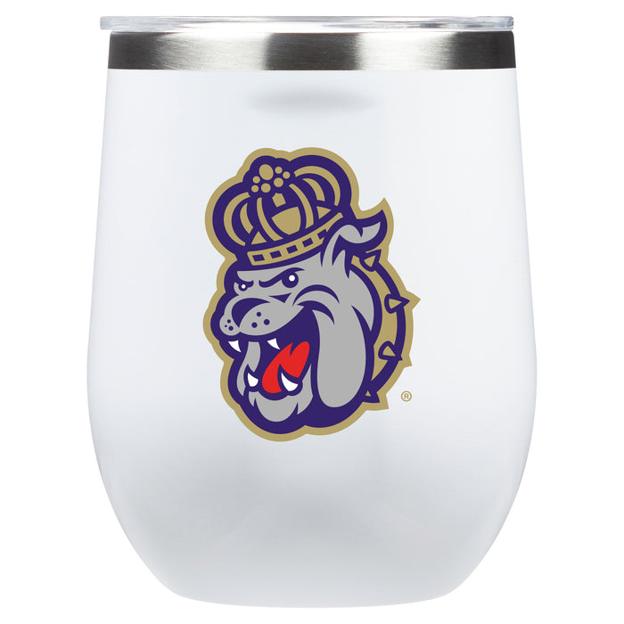 Corkcicle Stemless Wine Glass with James Madison Dukes Secondary Logo