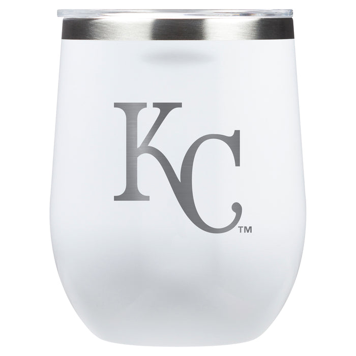 Corkcicle Stemless Wine Glass with Kansas City Royals Primary Logo