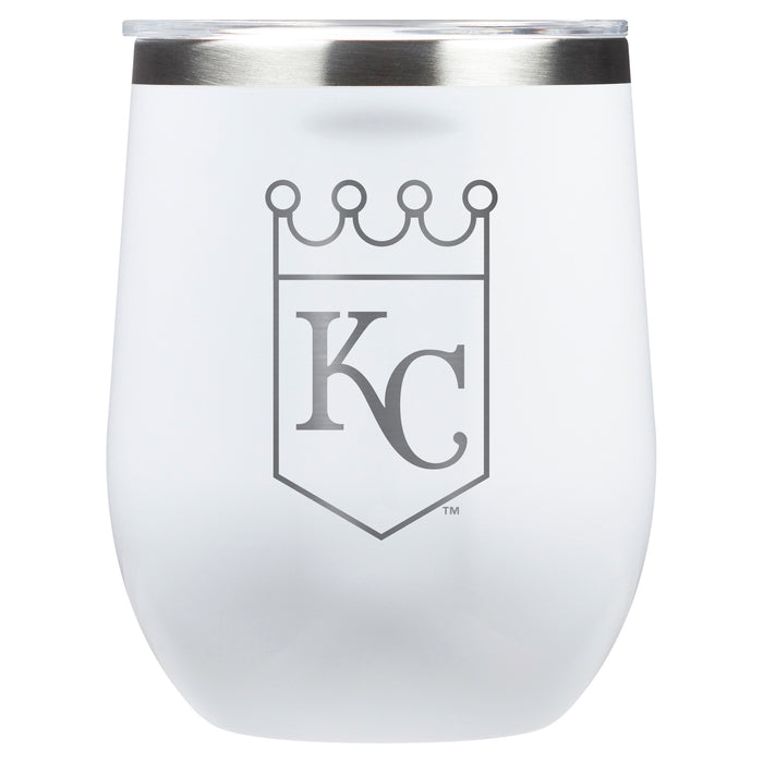Corkcicle Stemless Wine Glass with Kansas City Royals Secondary Etched Logo