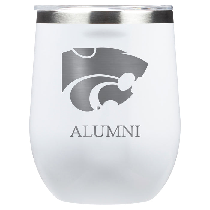 Corkcicle Stemless Wine Glass with Kansas State Wildcats Alumnit Primary Logo