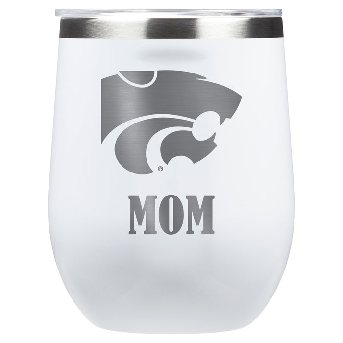 Corkcicle Stemless Wine Glass with Kansas State Wildcats Mom Primary Logo