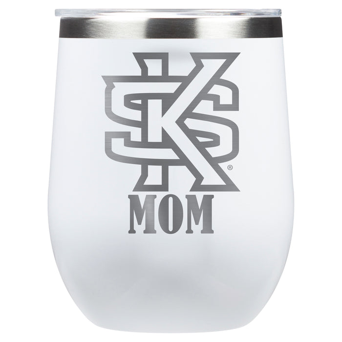 Corkcicle Stemless Wine Glass with Kennesaw State Owls Mom Primary Logo