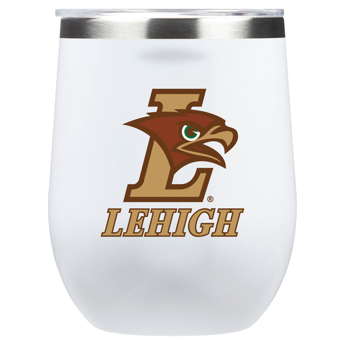 Corkcicle Stemless Wine Glass with Lehigh Mountain Hawks Primary Logo