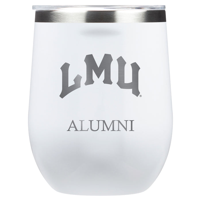 Corkcicle Stemless Wine Glass with Loyola Marymount University Lions Alumnit Primary Logo