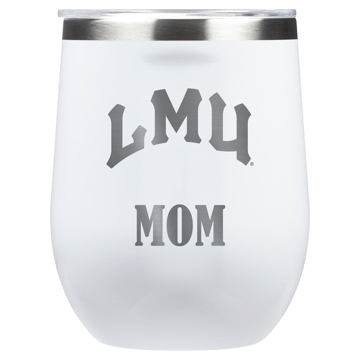 Corkcicle Stemless Wine Glass with Loyola Marymount University Lions Mom Primary Logo