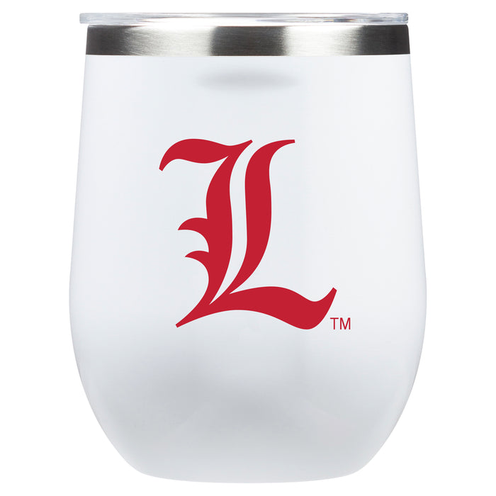 Corkcicle Stemless Wine Glass with Louisville Cardinals Secondary Logo