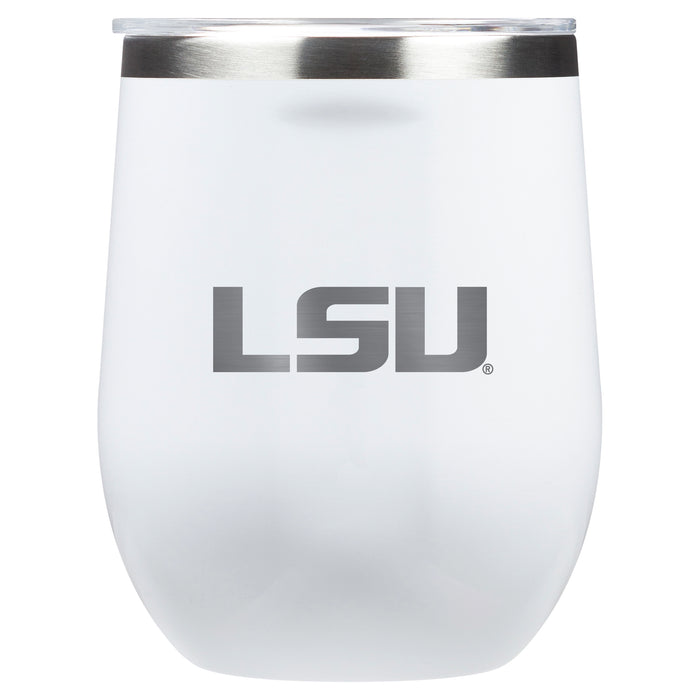Corkcicle Stemless Wine Glass with LSU Tigers Primary Logo