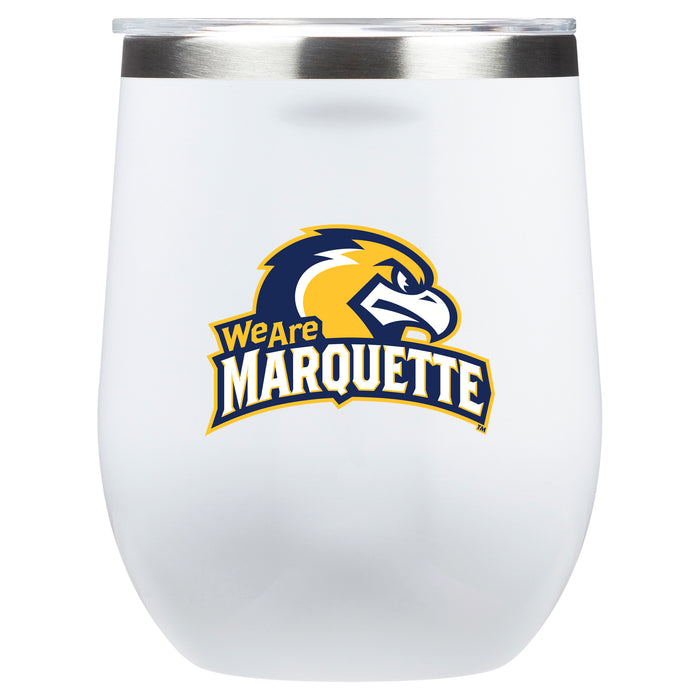 Corkcicle Stemless Wine Glass with Marquette Golden Eagles Secondary Logo