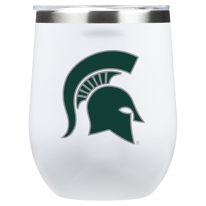 Corkcicle Stemless Wine Glass with Michigan State Spartans Primary Logo