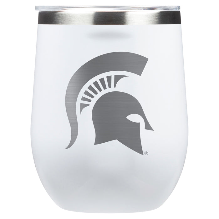 Corkcicle Stemless Wine Glass with Michigan State Spartans Primary Logo