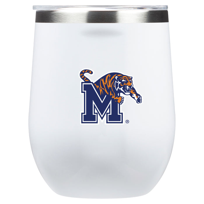 Corkcicle Stemless Wine Glass with Memphis Tigers Primary Logo