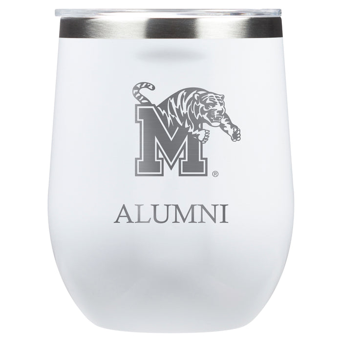 Corkcicle Stemless Wine Glass with Memphis Tigers Alumnit Primary Logo