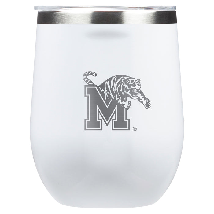 Corkcicle Stemless Wine Glass with Memphis Tigers Primary Logo