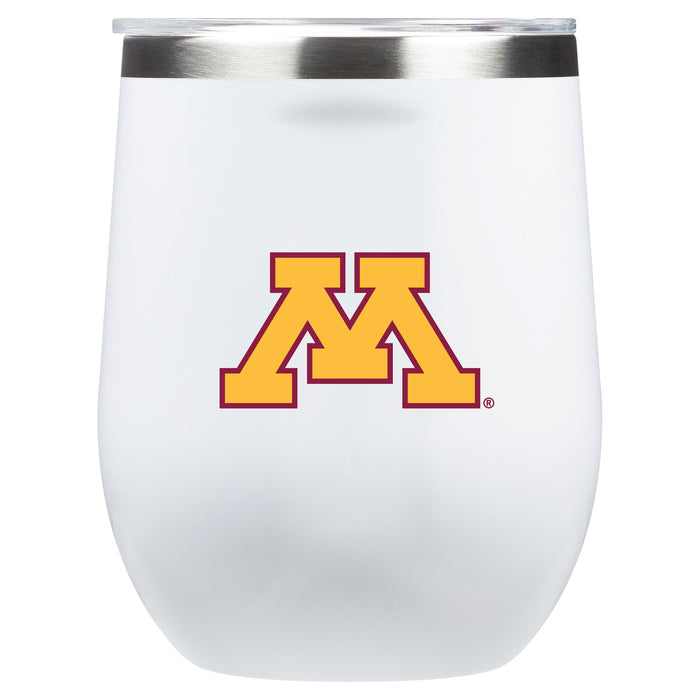 Corkcicle Stemless Wine Glass with Minnesota Golden Gophers Primary Logo