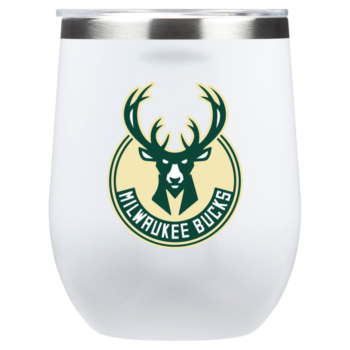 Corkcicle Stemless Wine Glass with Milwaukee Bucks Primary Logo