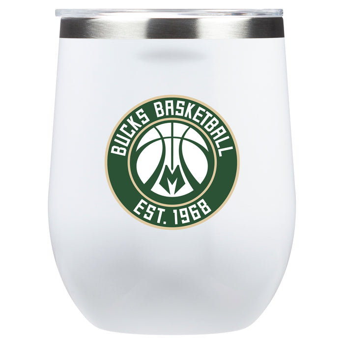 Corkcicle Stemless Wine Glass with Milwaukee Bucks Secondary Logo