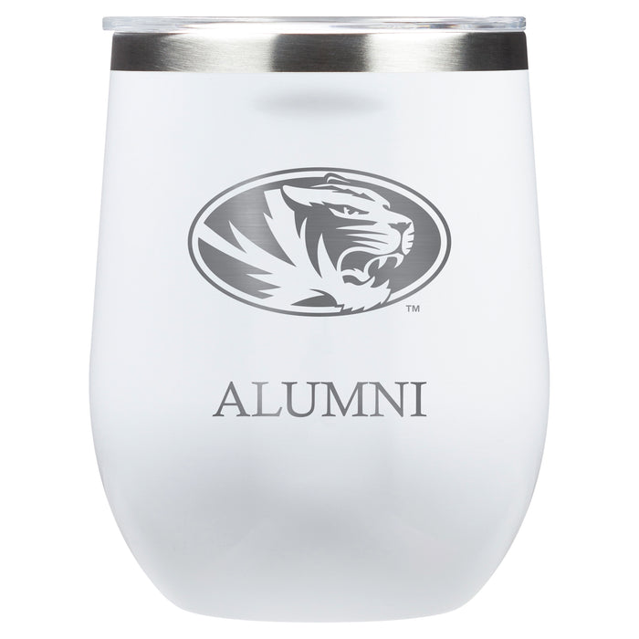 Corkcicle Stemless Wine Glass with Missouri Tigers Alumnit Primary Logo