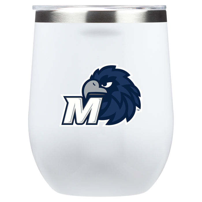 Corkcicle Stemless Wine Glass with Monmouth Hawks Secondary Logo