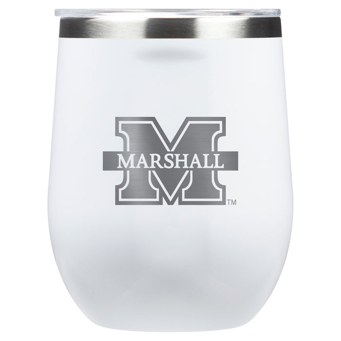 Corkcicle Stemless Wine Glass with Marshall Thundering Herd Primary Logo