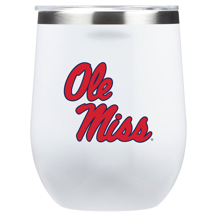 Corkcicle Stemless Wine Glass with Mississippi Ole Miss Primary Logo