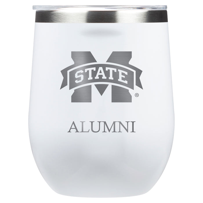 Corkcicle Stemless Wine Glass with Mississippi State Bulldogs Alumnit Primary Logo