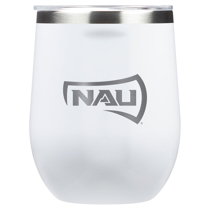 Corkcicle Stemless Wine Glass with Northern Arizona Lumberjacks Primary Logo