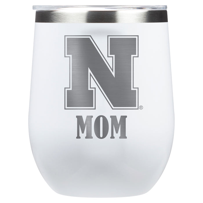 Corkcicle Stemless Wine Glass with Nebraska Cornhuskers Mom Primary Logo