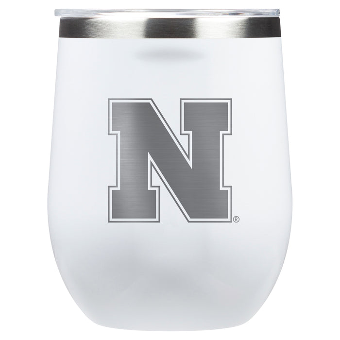 Corkcicle Stemless Wine Glass with Nebraska Cornhuskers Primary Logo