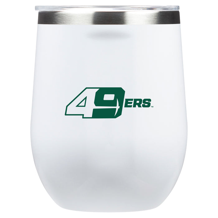 Corkcicle Stemless Wine Glass with Charlotte 49ers Secondary Logo