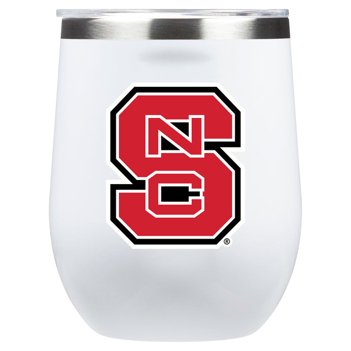 Corkcicle Stemless Wine Glass with NC State Wolfpack Primary Logo