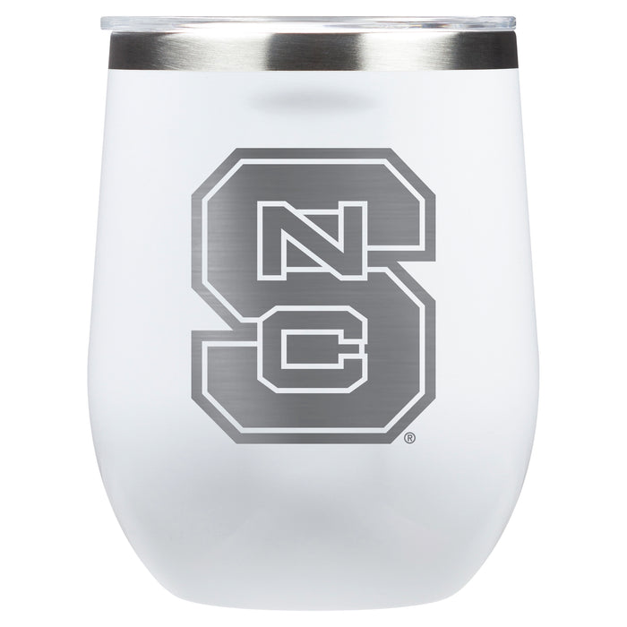 Corkcicle Stemless Wine Glass with NC State Wolfpack Primary Logo