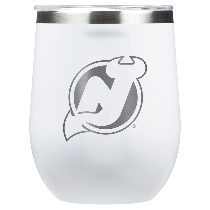 Corkcicle Stemless Wine Glass with New Jersey Devils Primary Logo