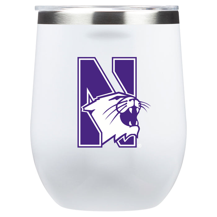 Corkcicle Stemless Wine Glass with Northwestern Wildcats Secondary Logo