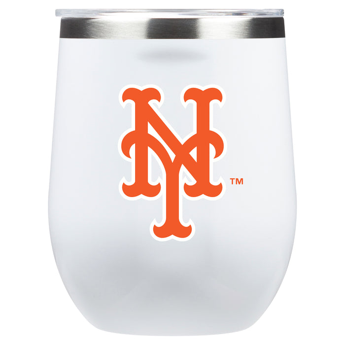 Corkcicle Stemless Wine Glass with New York Mets Primary Logo