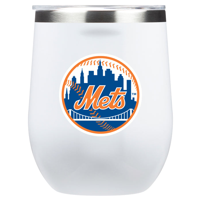 Corkcicle Stemless Wine Glass with New York Mets Secondary Logo