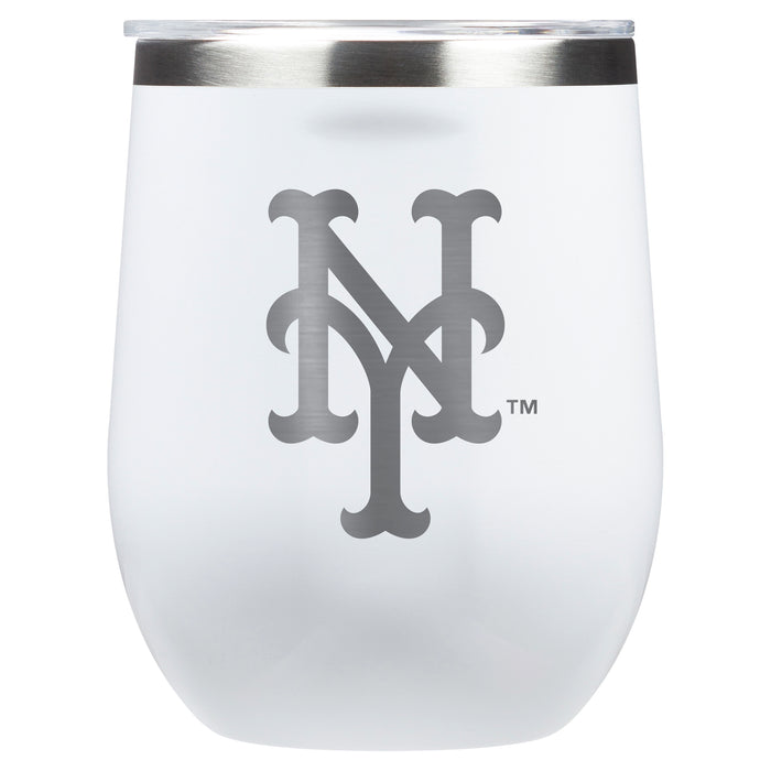 Corkcicle Stemless Wine Glass with New York Mets Primary Logo