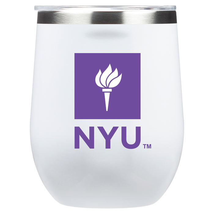 Corkcicle Stemless Wine Glass with NYU Primary Logo