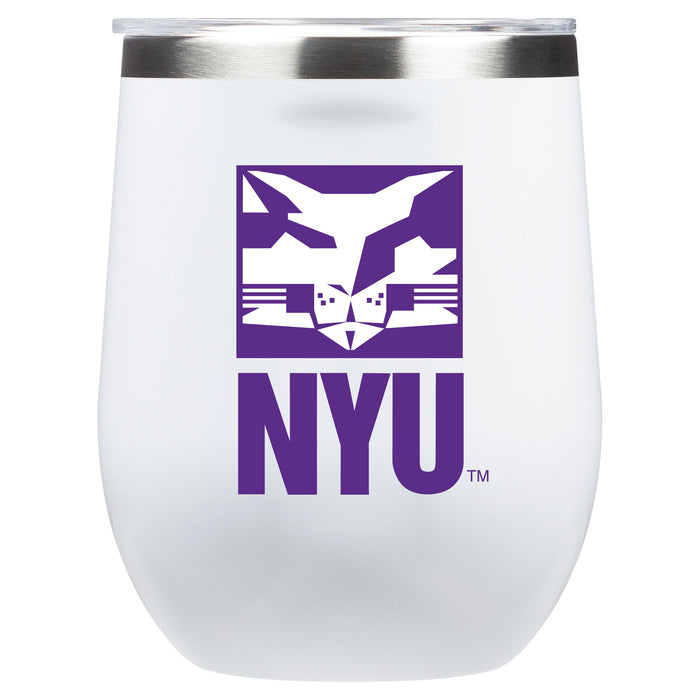 Corkcicle Stemless Wine Glass with NYU Secondary Logo