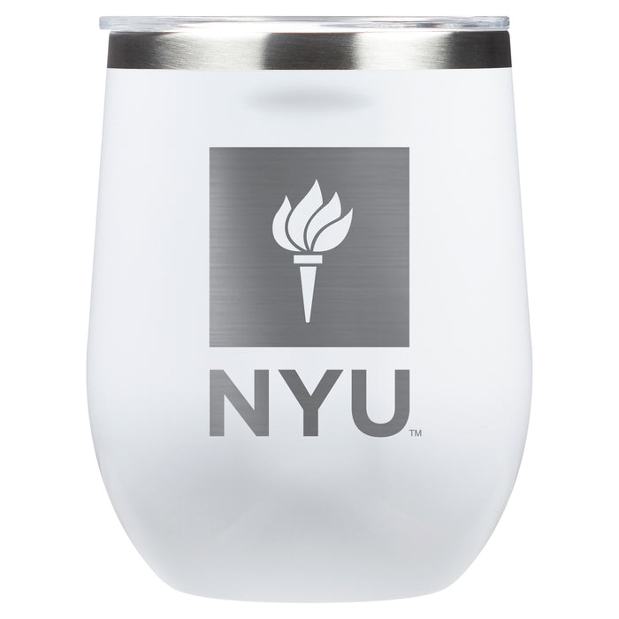 Corkcicle Stemless Wine Glass with NYU Primary Logo