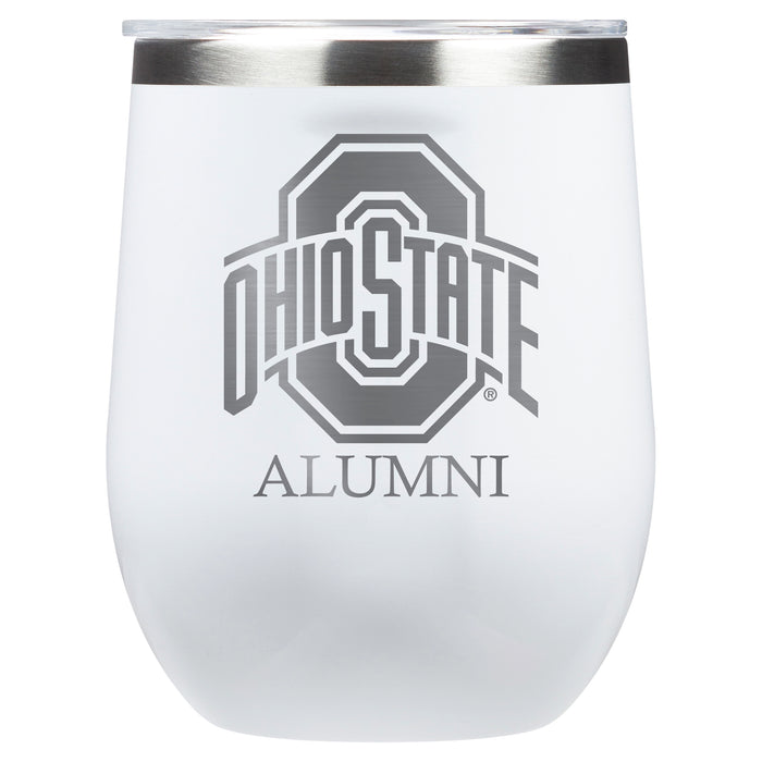 Corkcicle Stemless Wine Glass with Ohio State Buckeyes Alumnit Primary Logo