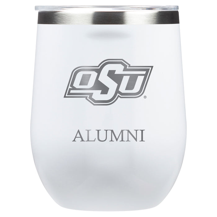 Corkcicle Stemless Wine Glass with Oklahoma State Cowboys Alumnit Primary Logo