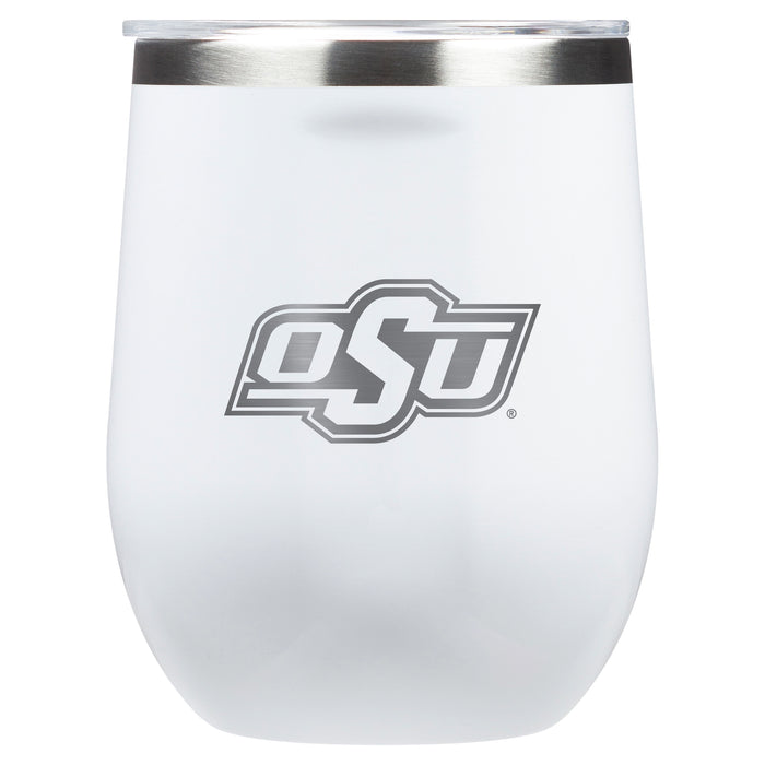 Corkcicle Stemless Wine Glass with Oklahoma State Cowboys Primary Logo