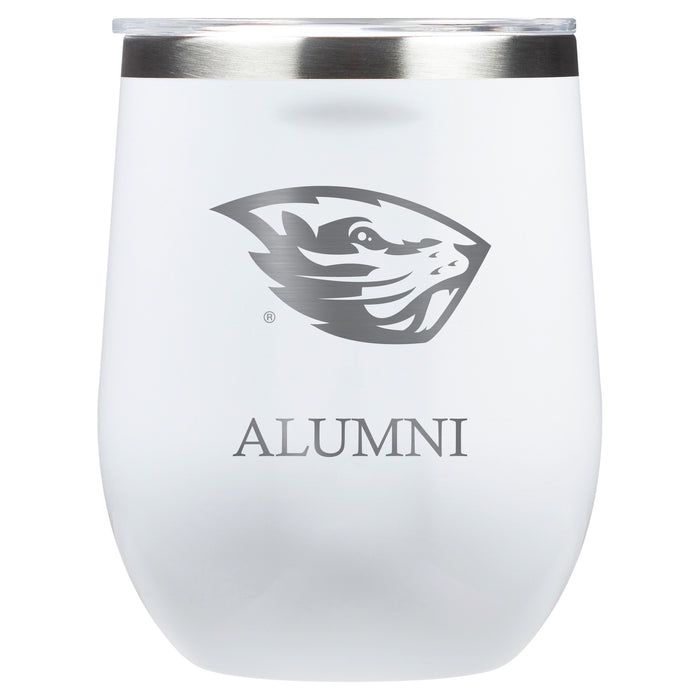 Corkcicle Stemless Wine Glass with Oregon State Beavers Alumnit Primary Logo